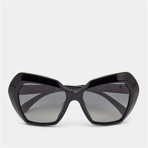 chanel clip on runway sunglasses|Chanel black oversized sunglasses.